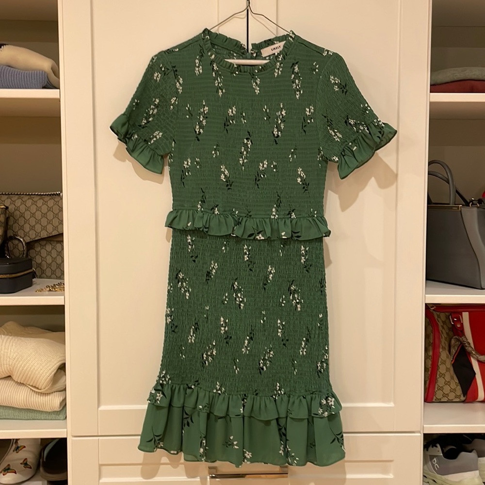 Likely sz 8 Green and Floral dress 💚